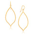14k Yellow Gold Marquise Style Polished Earrings - accessories