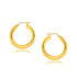 14k Yellow Gold Polished Hoop Earrings (5x30 mm) - earrings