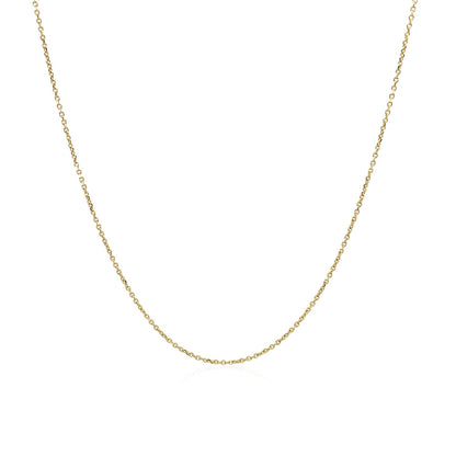 14k Yellow Gold Cable Link Chain (0.50 mm) - DestGlow