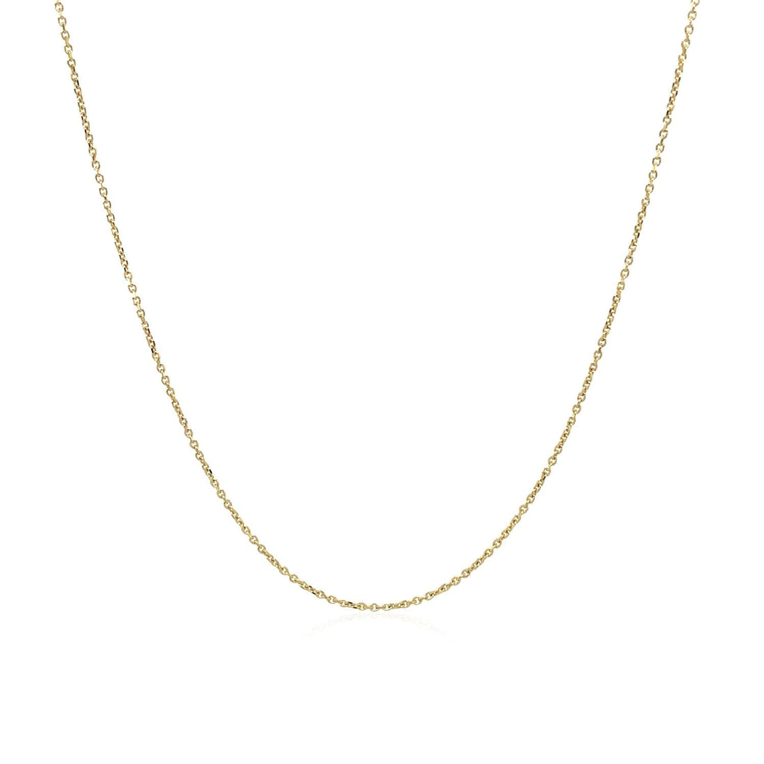 14k Yellow Gold Cable Link Chain (0.50 mm) 