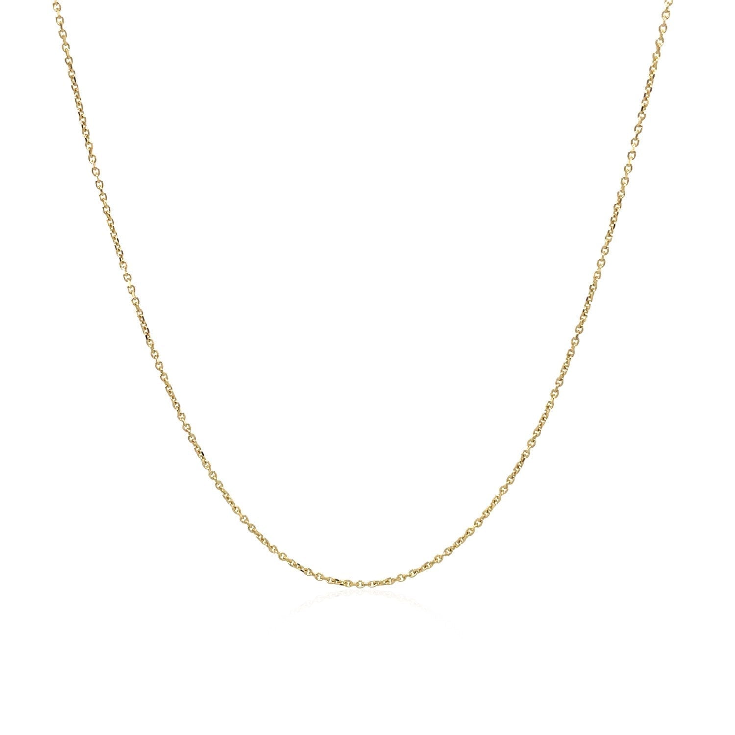 14k Yellow Gold Cable Link Chain (0.50 mm) 
