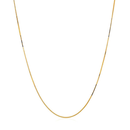 14k Yellow Gold Classic Box Chain (0.45 mm) 