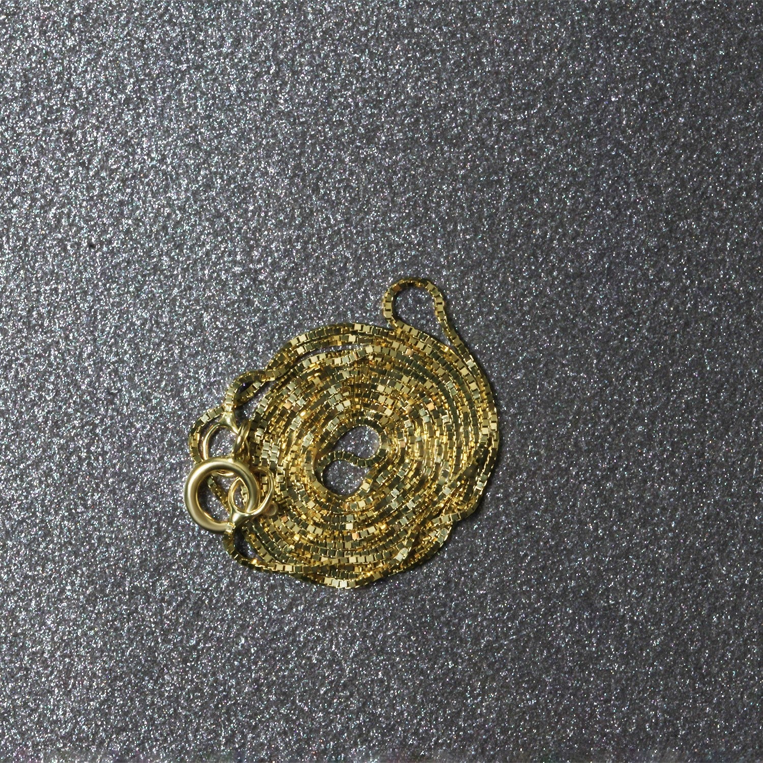 14k Yellow Gold Classic Box Chain (0.45 mm) - DestGlow