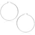 14k White Gold Polished Hoop Earrings (45 mm) - earrings