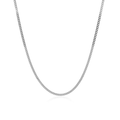 14k White Gold Gourmette Chain 1.5mm by Bids.com
