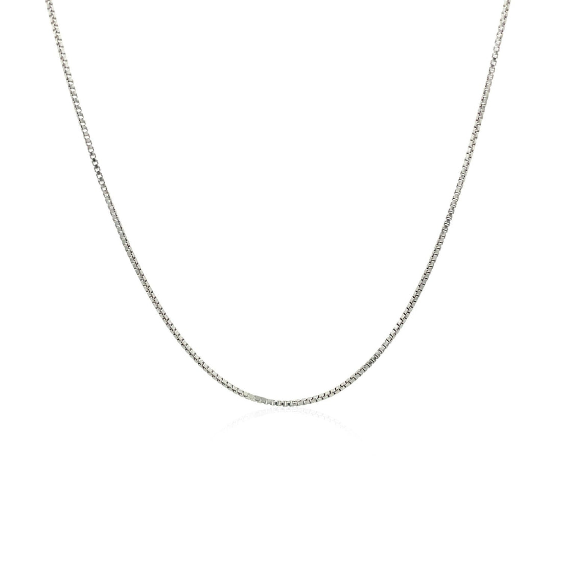 Sterling Silver Rhodium Plated Box Chain 0.7mm - DestGlow