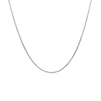 Sterling Silver Rhodium Plated Box Chain 0.7mm by Bids.com
