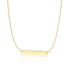 14k Yellow Gold Smooth Flat Horizontal Bar Style Necklace - necklaces