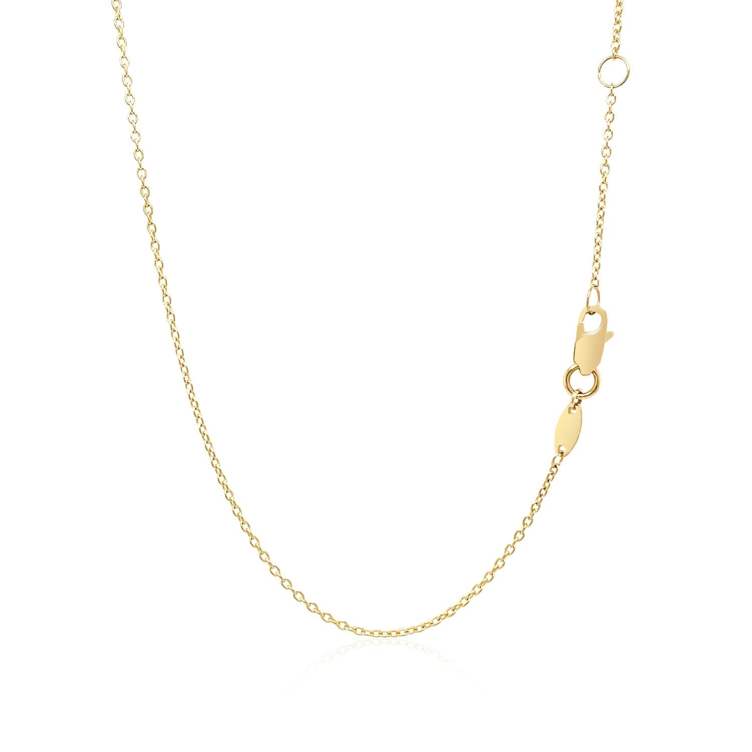 14k Yellow Gold Smooth Flat Horizontal Bar Style Necklace - DestGlow