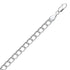 Sterling Silver Small Ridged Circular Chain Bracelet with Rhodium Plating (6.00 mm) 