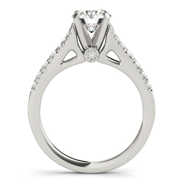 14k White Gold Split Shank Prong Set Diamond Engagement Ring (1 3/8 cttw) by Bids.com