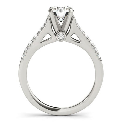 14k White Gold Split Shank Prong Set Diamond Engagement Ring (1 3/8 cttw) by Bids.com