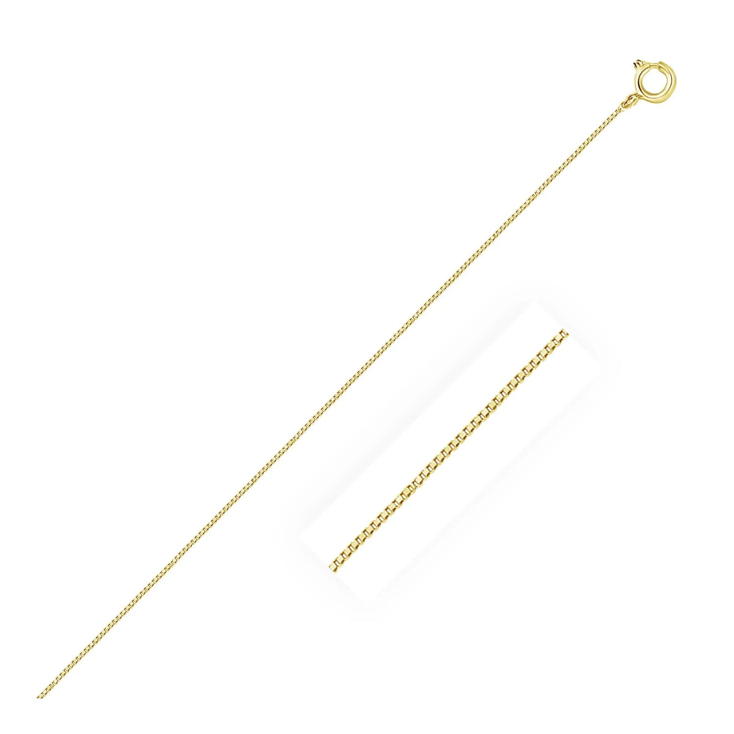 10k Yellow Gold Classic Box Chain 0.45mm 