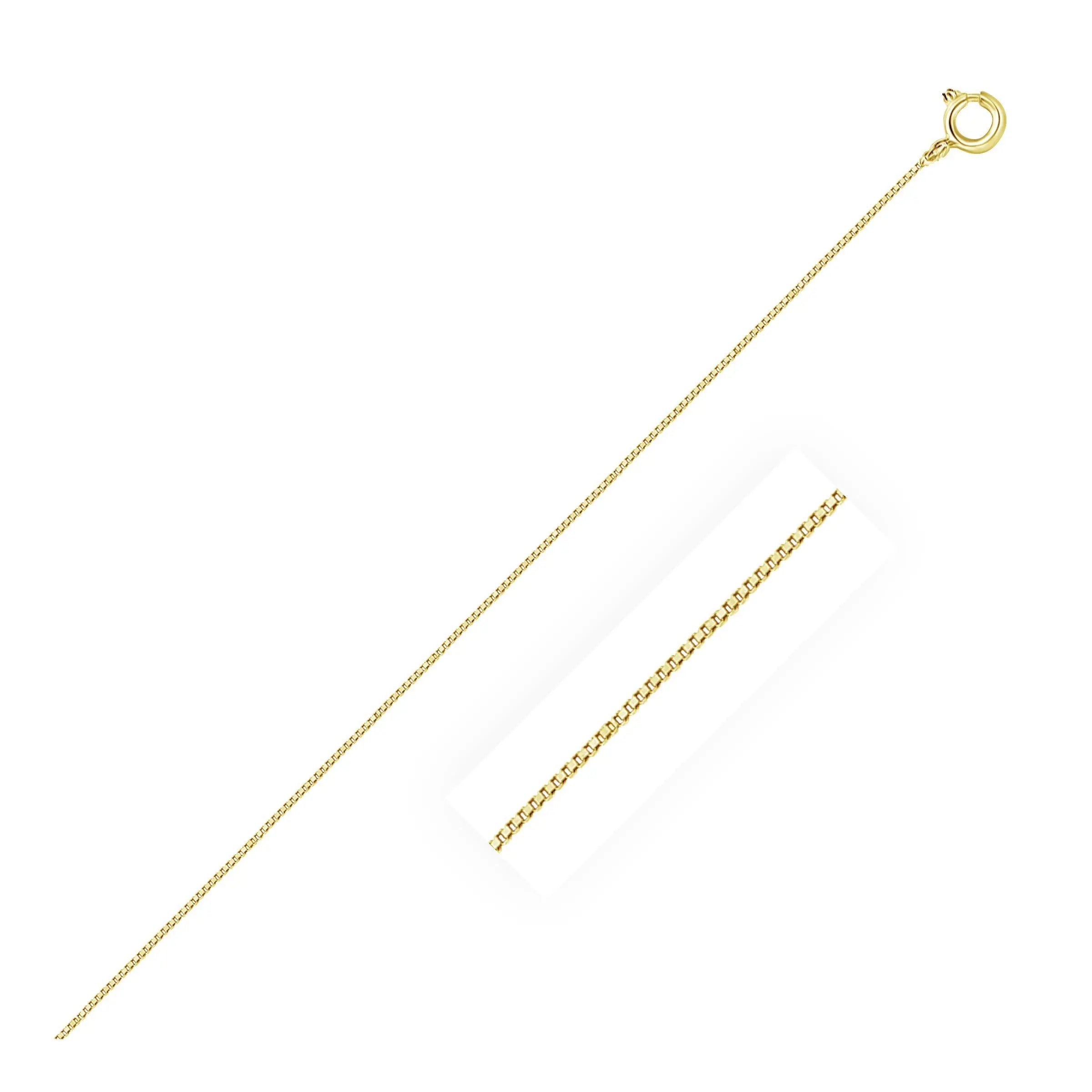 10k Yellow Gold Classic Box Chain 0.45mm 