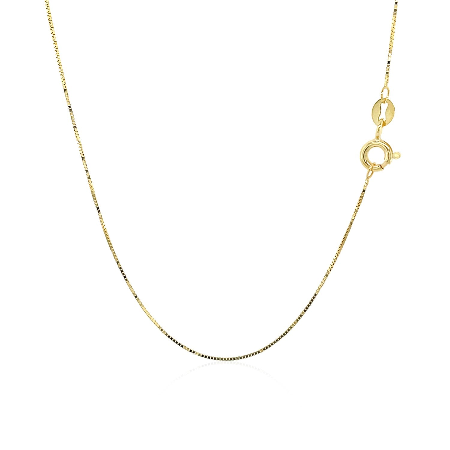 10k Yellow Gold Classic Box Chain (0.45 mm) - DestGlow