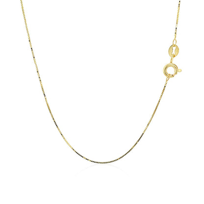 10k Yellow Gold Classic Box Chain (0.45 mm) - DestGlow