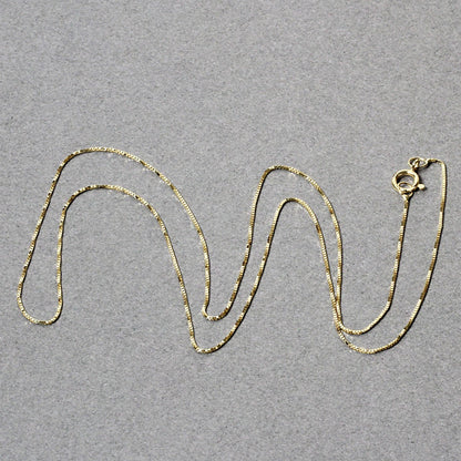 10k Yellow Gold Classic Box Chain (0.45 mm) - DestGlow