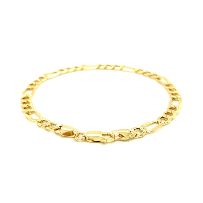 5.4mm 14k Yellow Gold Lite Figaro Bracelet by Bids.com