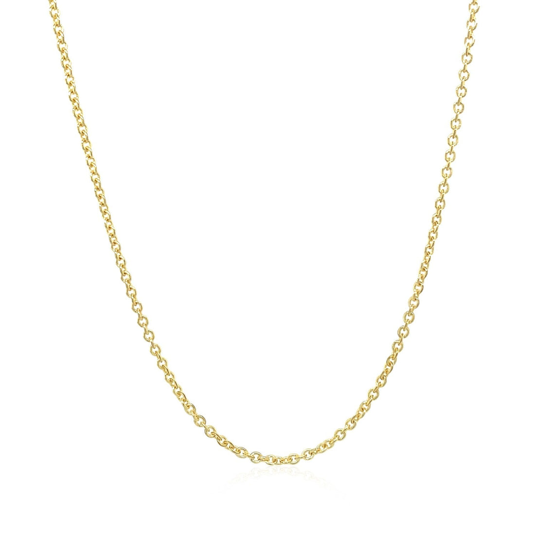 14k Yellow Gold Forsantina Lite Cable Link Chain (1.50 mm) - DestGlow