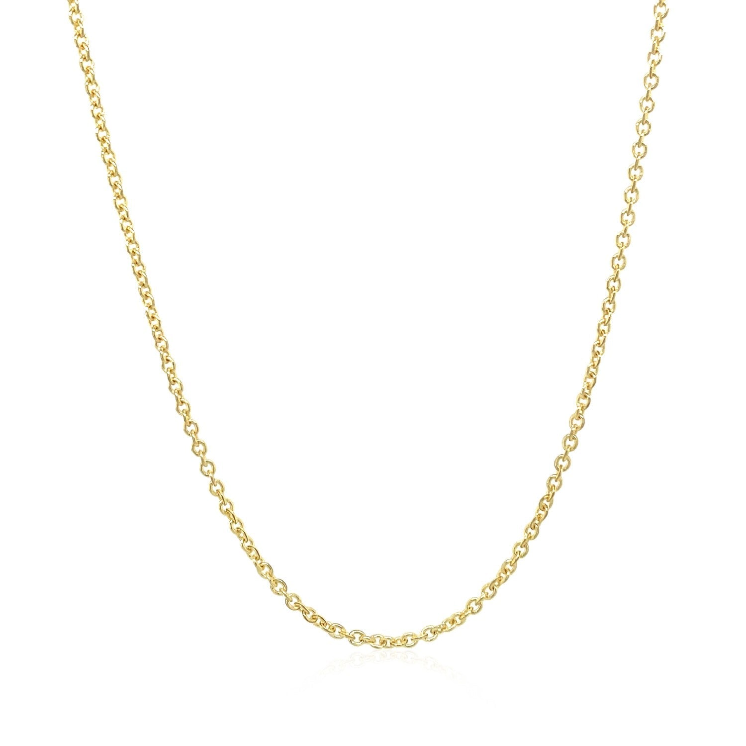 14k Yellow Gold Forsantina Lite Cable Link Chain (1.50 mm) - DestGlow