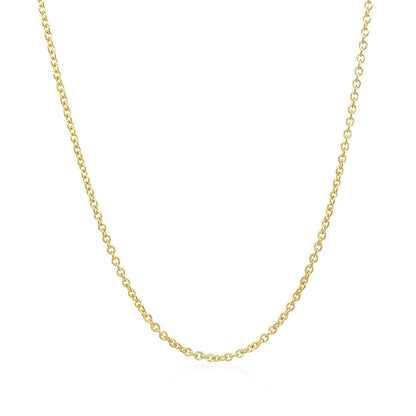 14k Yellow Gold Forsantina Lite Cable Link Chain (1.50 mm) - DestGlow