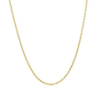 14k Yellow Gold Forsantina Lite Cable Link Chain (1.50 mm) 