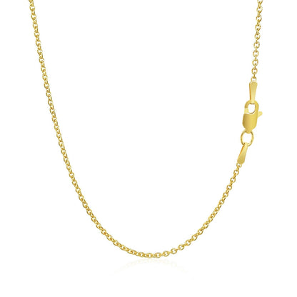14k Yellow Gold Forsantina Lite Cable Link Chain (1.50 mm) - DestGlow