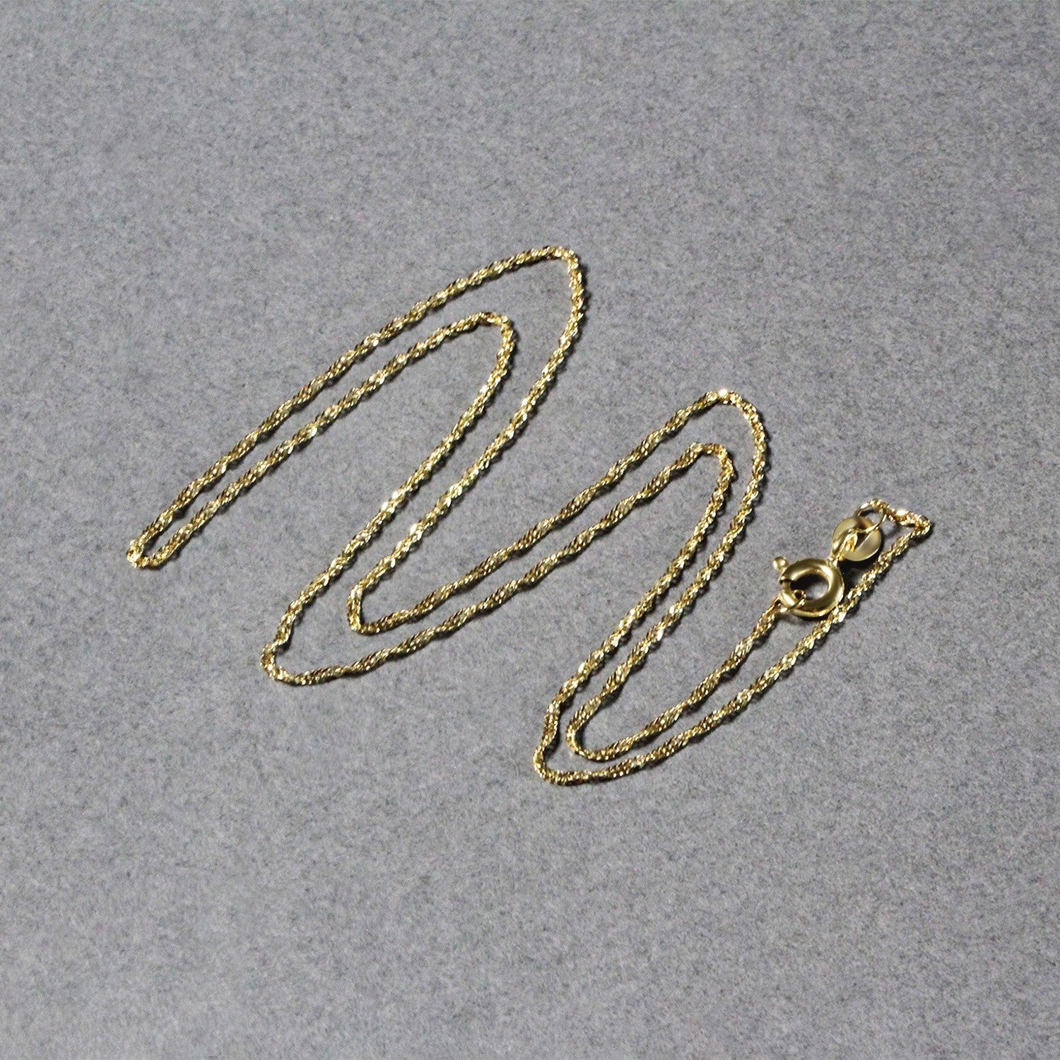 14k Yellow Gold Singapore Chain 1.0mm by Bids.com