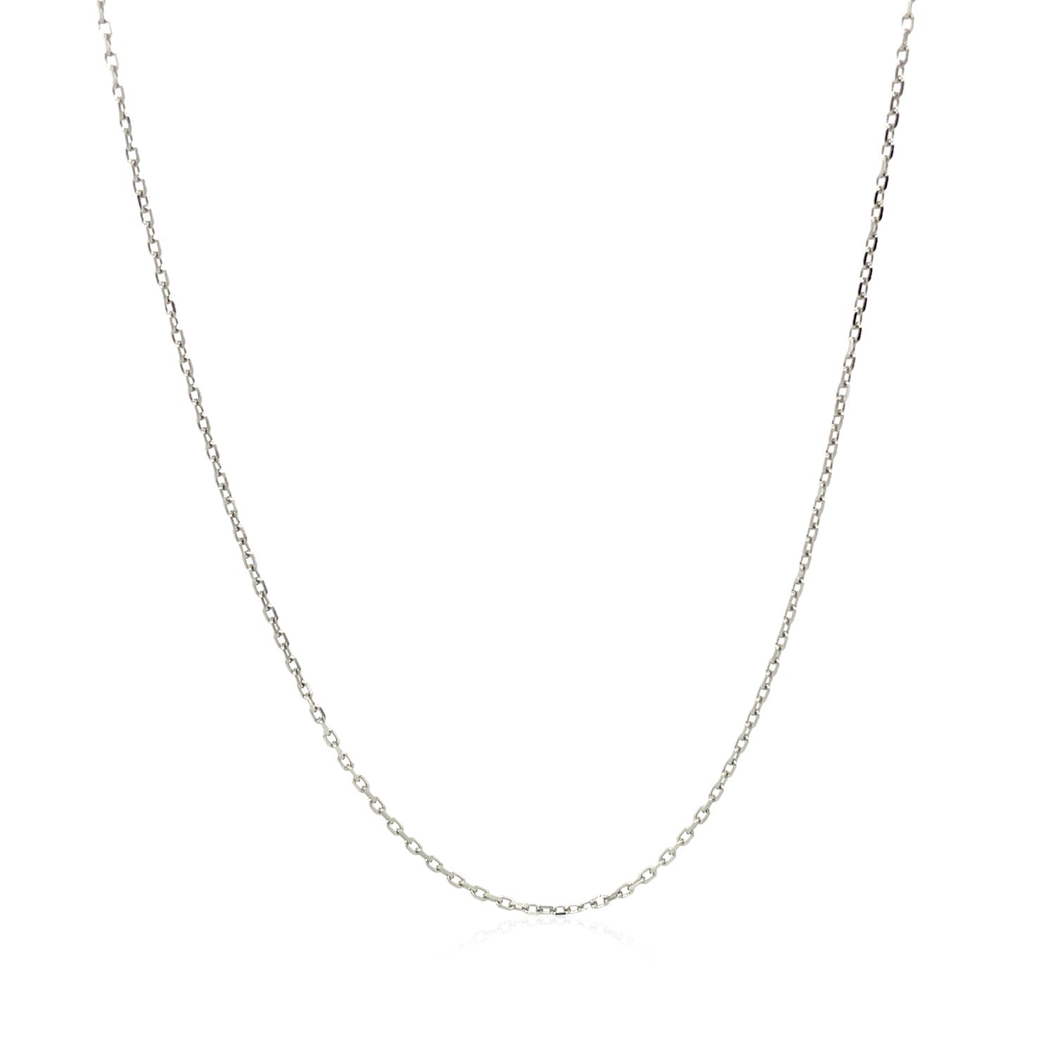 Sterling Silver Rhodium Plated Cable Chain (0.80 mm) - DestGlow