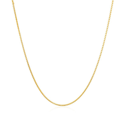 14k Yellow Gold Diamond Cut Round Wheat Chain 0.6mm by Bids.com