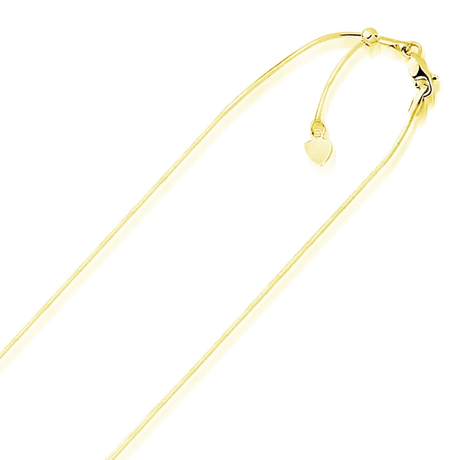 14k Yellow Gold Adjustable Snake Chain 0.85mm by Bids.com