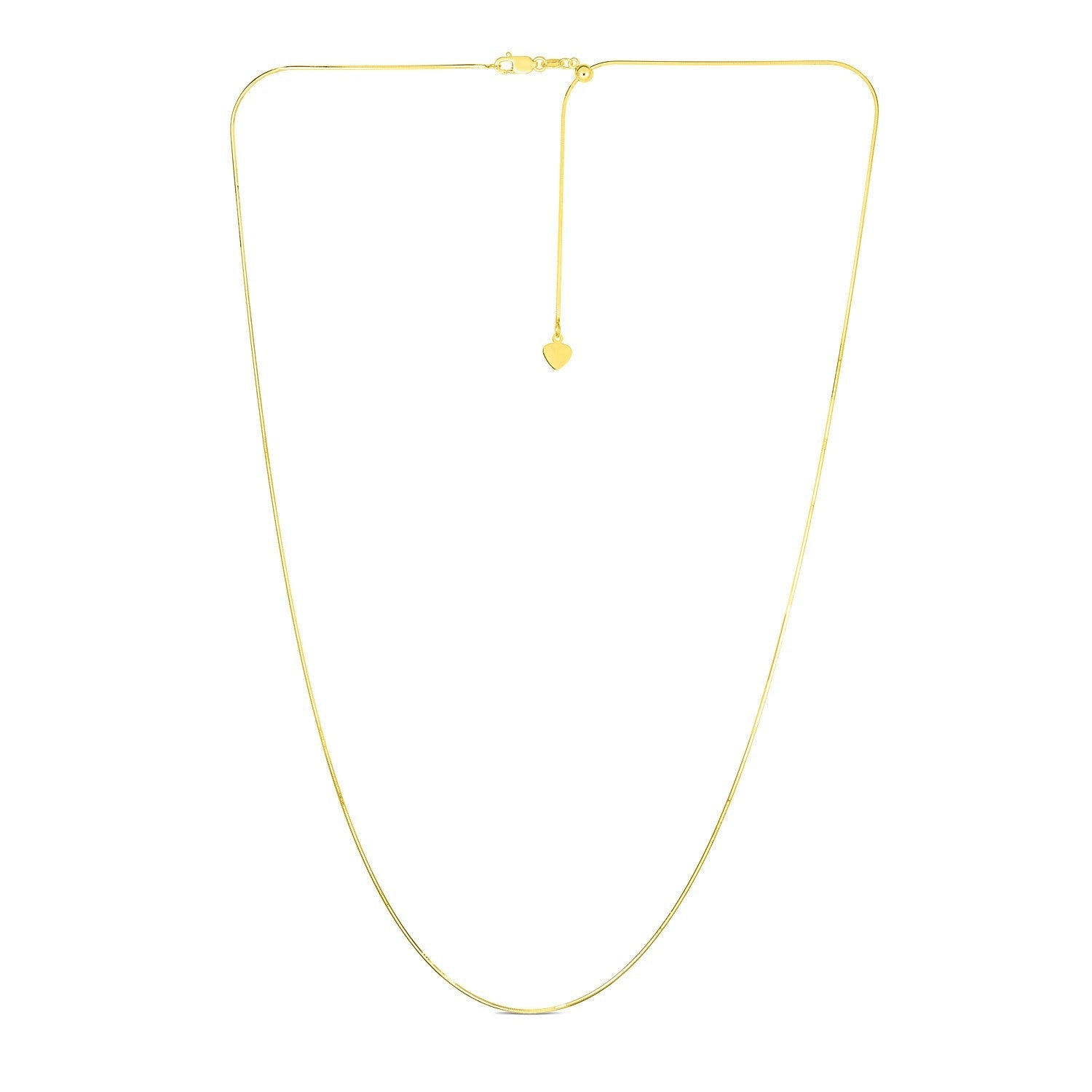 14k Yellow Gold Adjustable Snake Chain 0.85mm by Bids.com