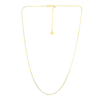 14k Yellow Gold Adjustable Snake Chain 0.85mm by Bids.com