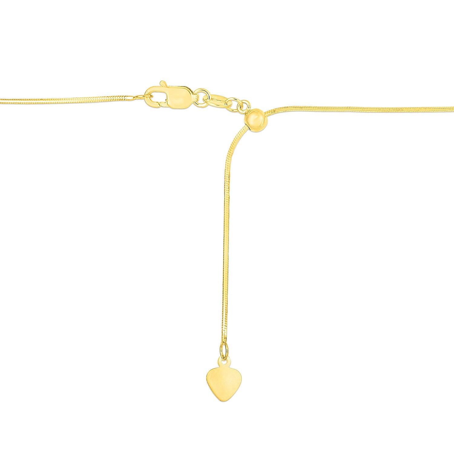14k Yellow Gold Adjustable Snake Chain 0.85mm by Bids.com