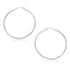 14k White Gold Polished Hoop Earrings (1.5x30mm) - earrings