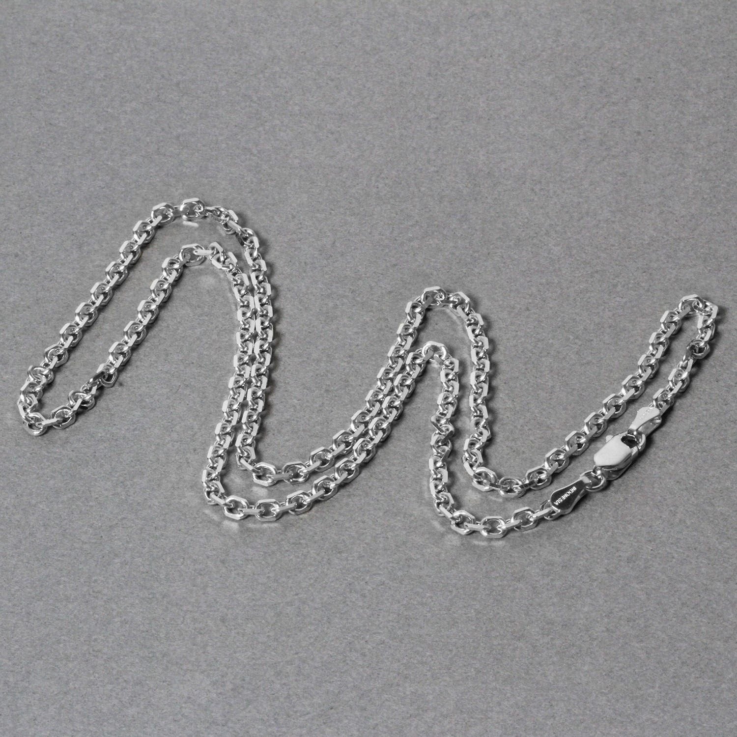 14k White Gold Diamond Cut Cable Link Chain (2.90 mm) by Bids.com