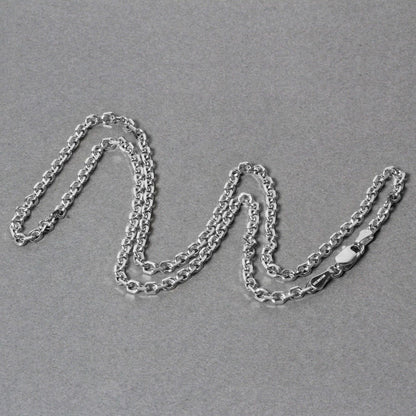 14k White Gold Diamond Cut Cable Link Chain (2.90 mm) by Bids.com