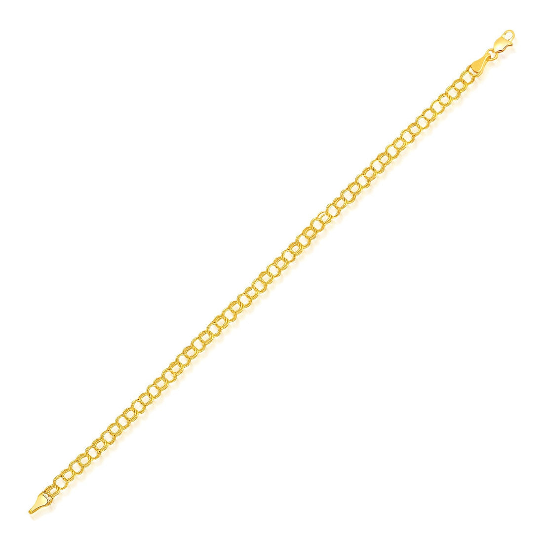 4.0 mm 14k Yellow Gold Lite Charm Bracelet - DestGlow