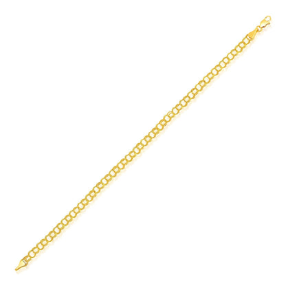 4.0 mm 14k Yellow Gold Lite Charm Bracelet  DestGlow