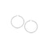 14k White Gold Polished Hoop Earrings (3x15mm) - earrings