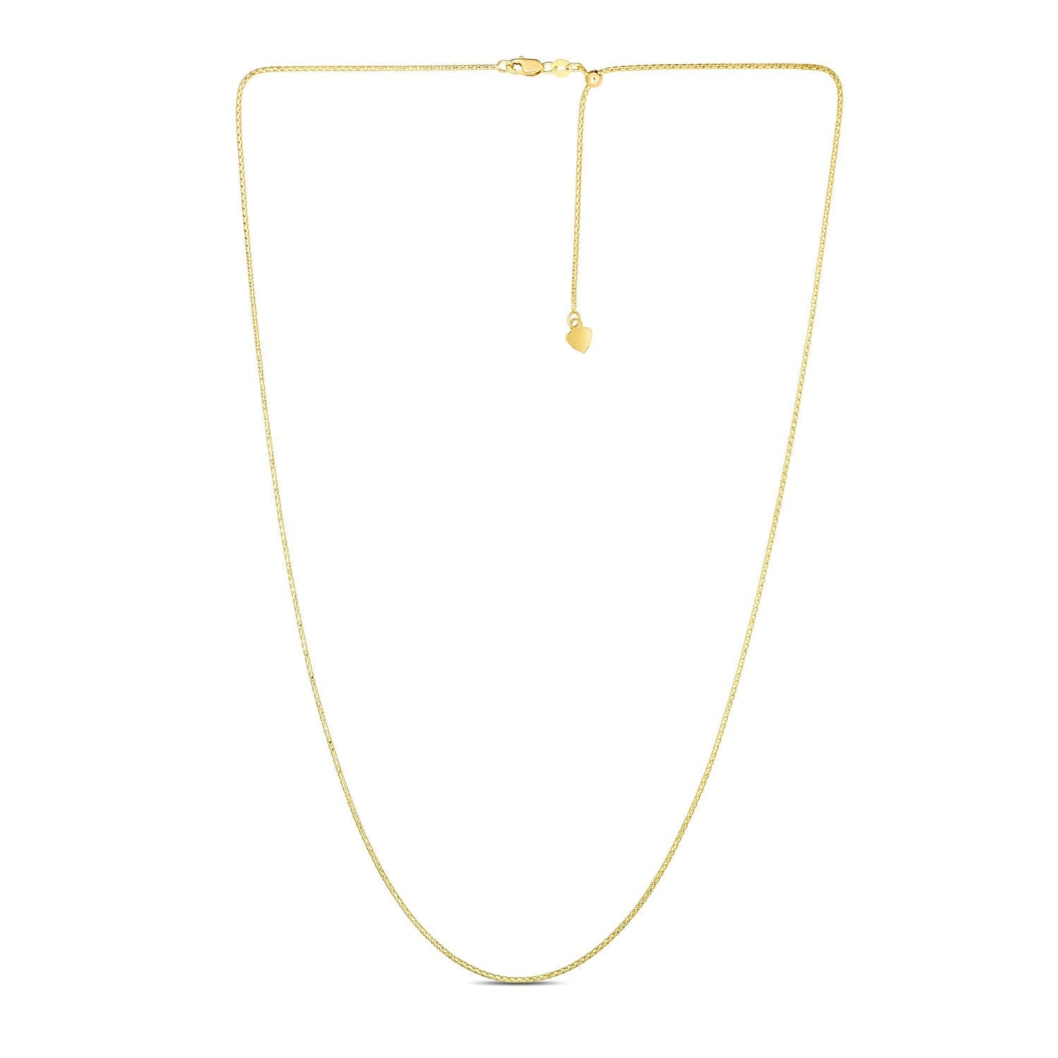 14k Yellow Gold Adjustable Popcorn Chain 1.3mm by Bids.com