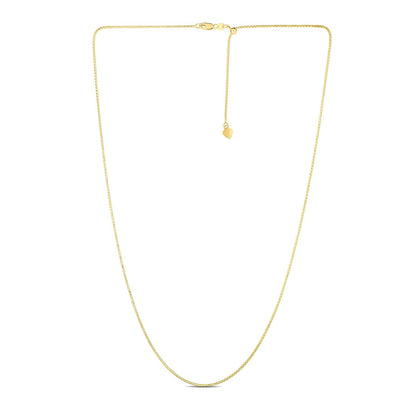 14k Yellow Gold Adjustable Popcorn Chain 1.3mm by Bids.com