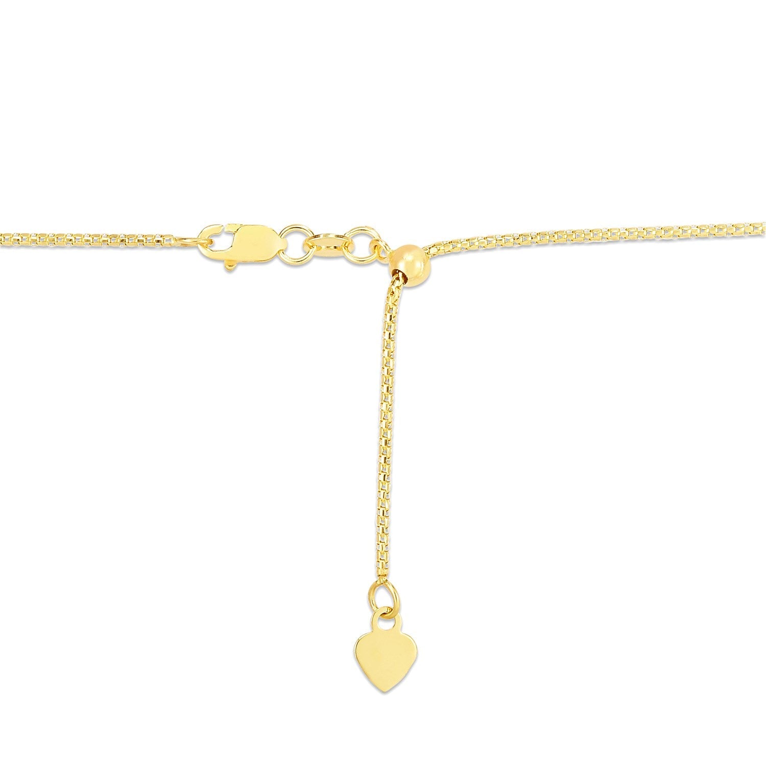 14k Yellow Gold Adjustable Popcorn Chain 1.3mm by Bids.com