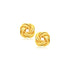 14k Yellow Gold Intertwined Love Knot Stud Earrings - earrings