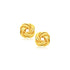 14k Yellow Gold Intertwined Love Knot Stud Earrings 