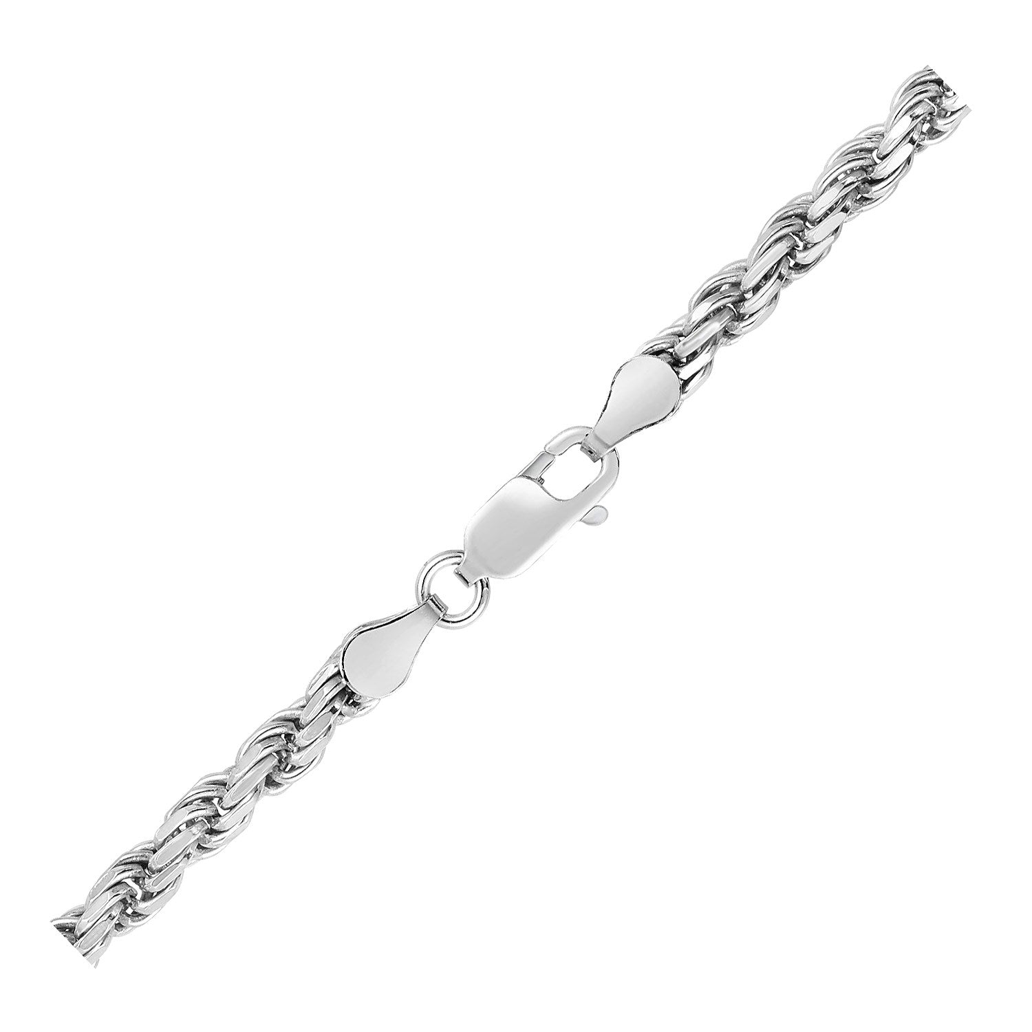 Sterling Silver Diamond Cut Rope Style Chain (3.60 mm) - DestGlow