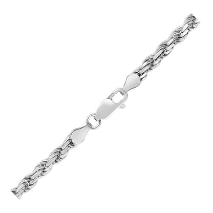 Sterling Silver Diamond Cut Rope Style Chain (3.60 mm) - DestGlow