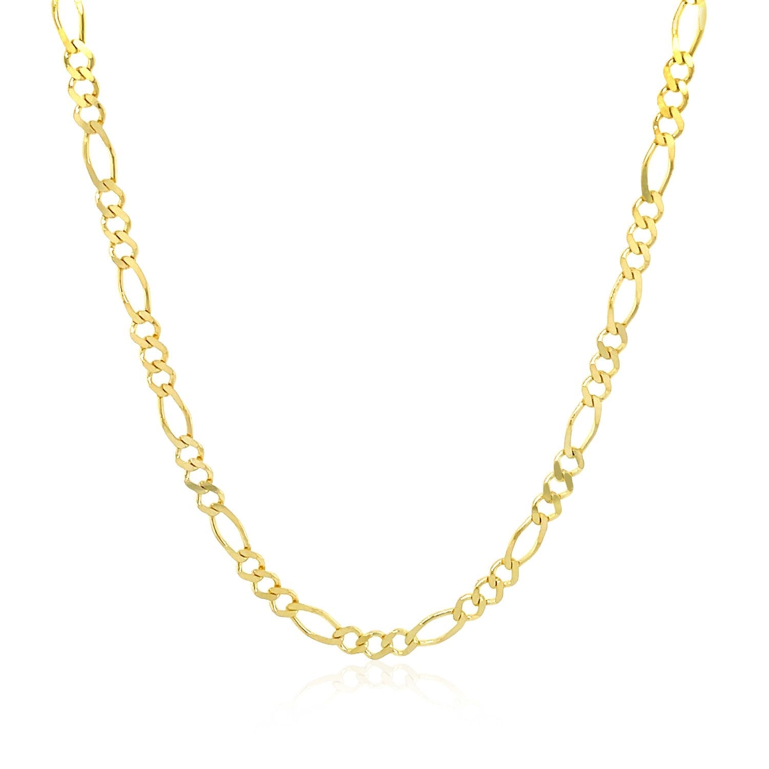 2.8mm 14k Yellow Gold Solid Figaro Chain by Bids.com