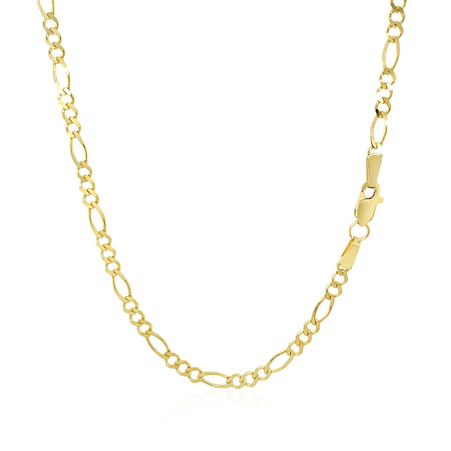 2.8mm 14k Yellow Gold Solid Figaro Chain by Bids.com
