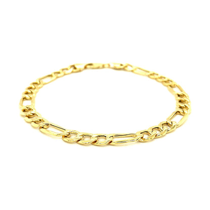 6.5mm 14k Yellow Gold Lite Figaro Bracelet by Bids.com